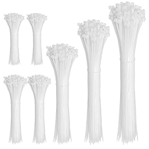 Zip Ties Assorted Sizes 4+6+8+10+12-Inch