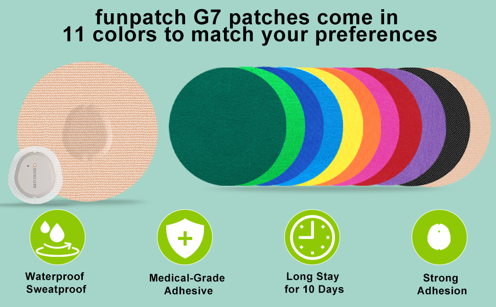 waterproof dexcom g7 adhesive patches premium cotton patches colorful dexcom g7 overpatches