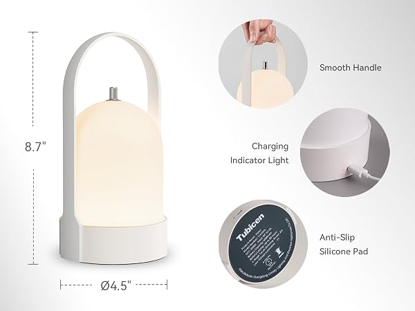 rechargeable lamp cordless touch lamp with handle battery powered table lights desk lamp dimmable