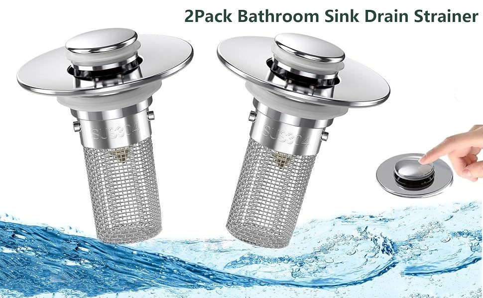 Sink Drain Stopper Pop Up Sink Drain Filter