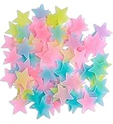 ?100Pcs Glow in The Dark Stars Wall Stickers, Self-Adhesive Luminous Decor for Bedroom, Room and ...