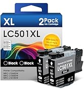 INKMATE LC501XL Ink Cartridges Replacement for Brother LC501 XL LC501 Black Printer Ink Work for ...