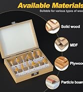12 Pieces Tungsten Carbide Router Bit Set