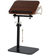 comfoyar C Shaped TV Tray for Couch, Adjustable Height Side Table with 360° Swivel 180° Flip for ...