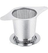NKOVE Universal Tea Infuser with Lid Stainless Steel Filter Fits Mugs Cups Teapots Food Grade
