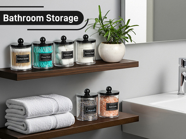 qtip holder dispenser bathroom canisters