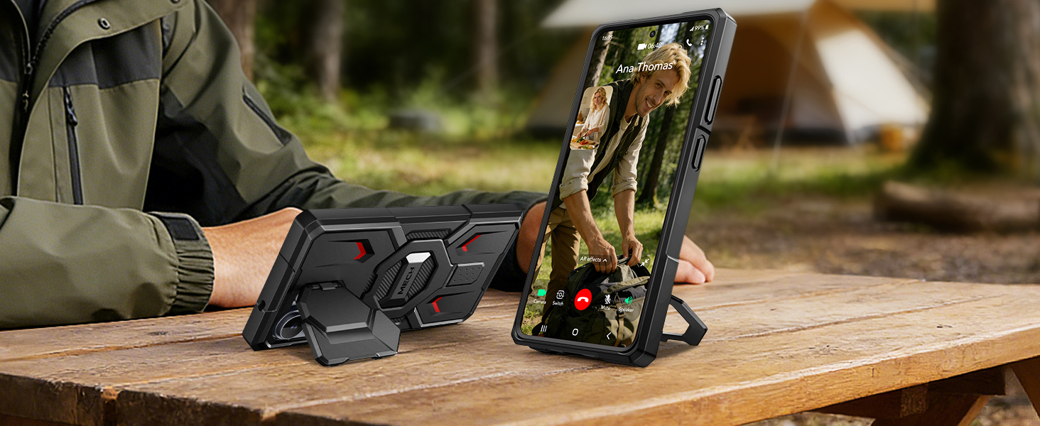 Built-in stand for hands-free video calls