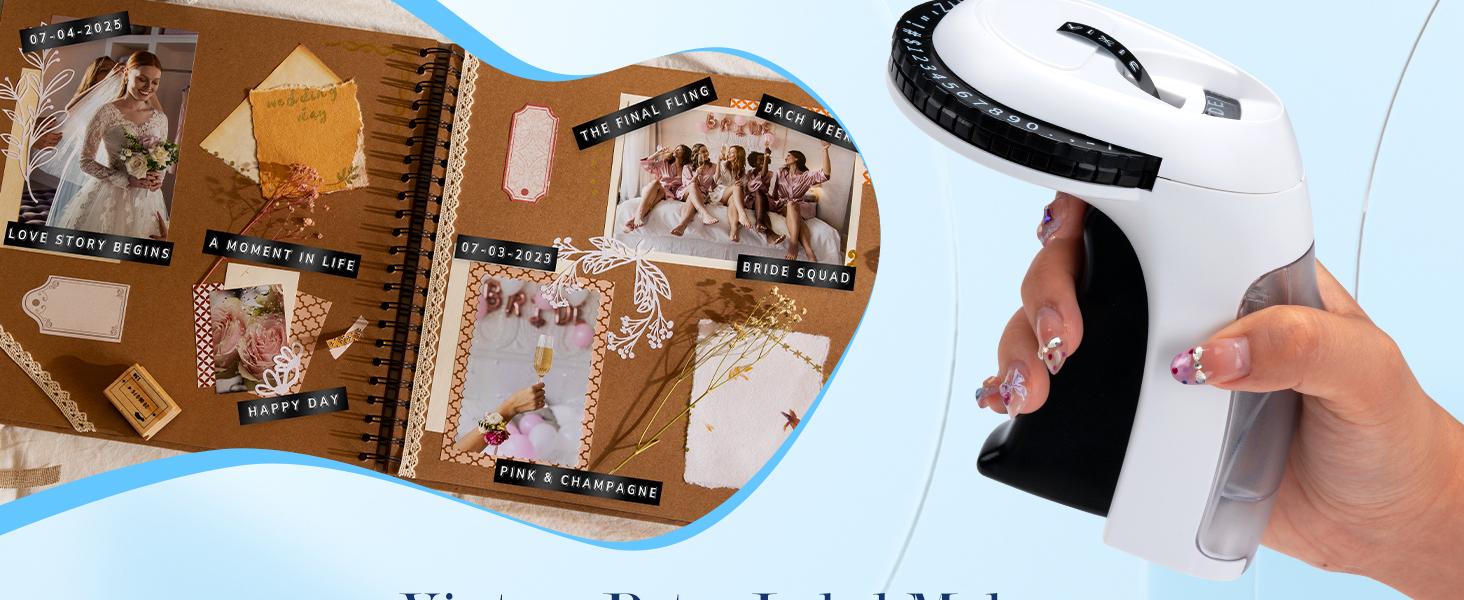 Vintage label maker is especially popular for DIY projects, crafting, scrapbook and junk journal