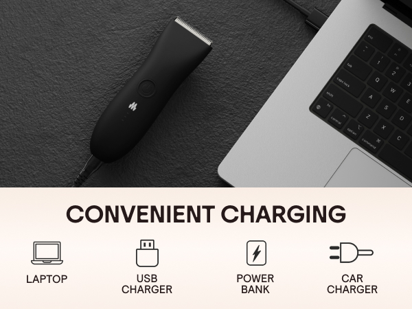 Convenient Charging: Laptop, Power bank, USB charge and car charger