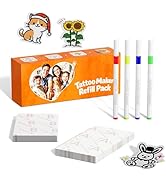 TATTMUSE Tattoo Maker Refill Pack, 40Pcs Tempoary Tattoo Paper for Thermal Tattoo Makers, Custom ...
