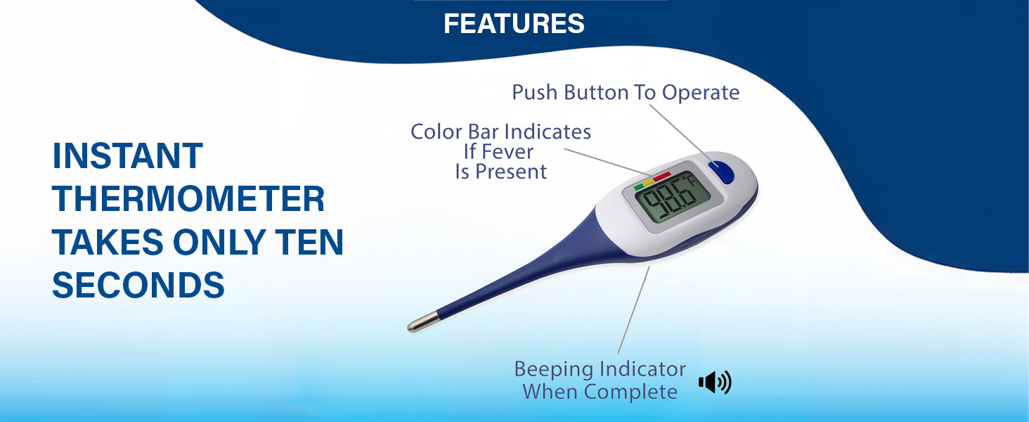 Apex Large Face Fast Read Thermometer