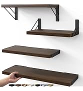 BAYKA Floating Shelves for Wall, Book Shelf for Bedroom, Decor Shelves for Living Room Kitchen, M...