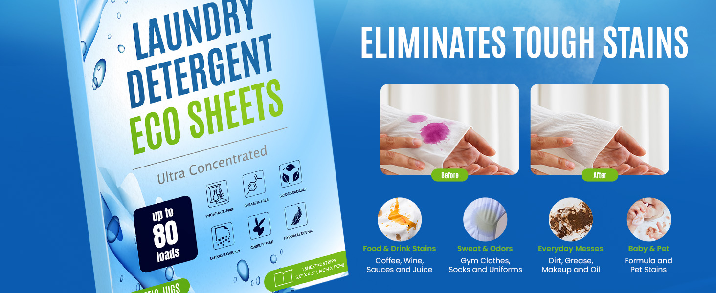 Ultra Concentrated Laundry Detergent Sheets
