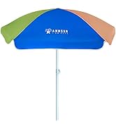 AMMSUN 5ft Seaside Beach Umbrella for Sand and Water Table - Kids Durable Umbrellas for children ...
