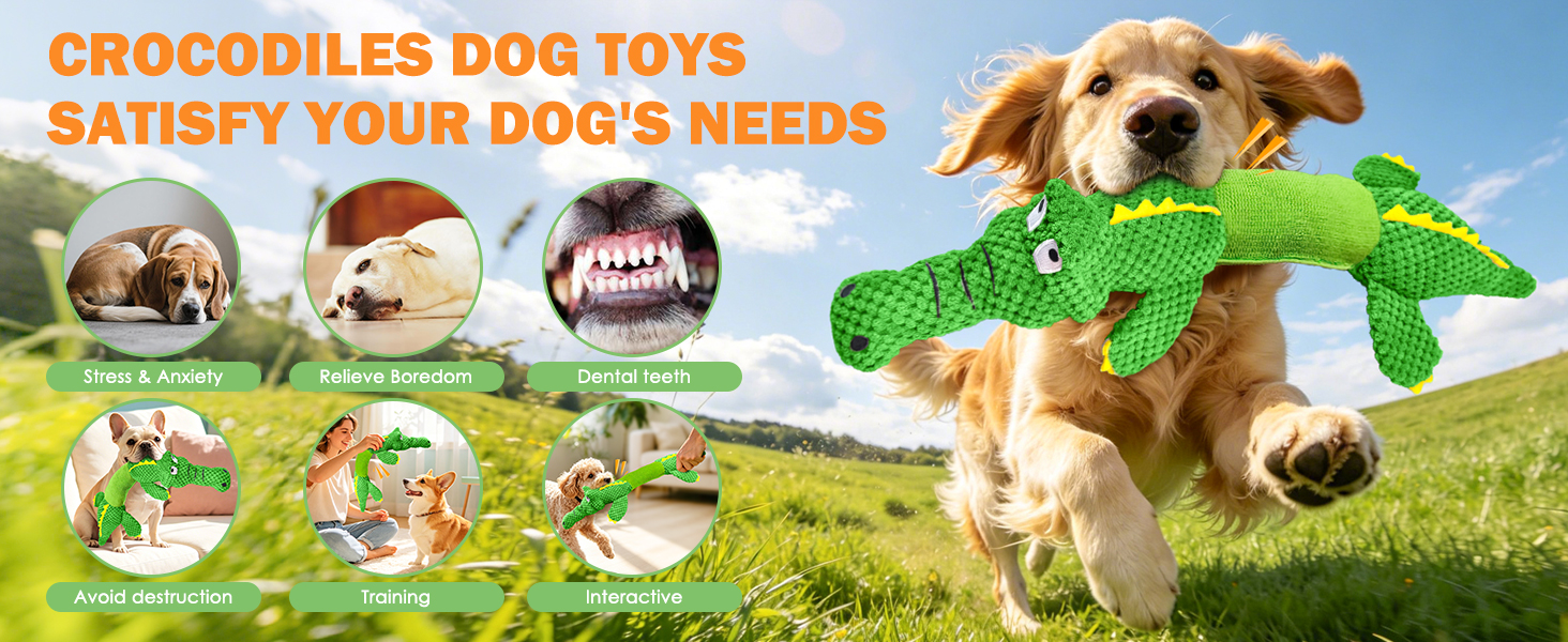 crocodile dog toys