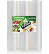 WVacFre 3Pack 8''x20' Food Vacuum Sealer Bags Rolls with Commercial Grade,BPA Free,Heavy Duty,Gre...