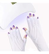 Subay 1 Pairs Anti UV Glove UV Shield Glove Gel Manicure, Professional Anti-UV Fingerless Protect...