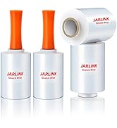 JARLINK 4 Pack Plastic Film Roll with Plastic Handles, 60 Gauge Thick, 5" x 1000ft Plastic Pallet...