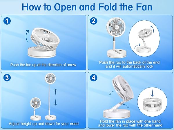 foldable fan folding fan telescopic