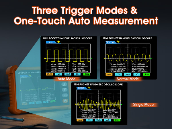 Handheld Oscilloscope Portable Mini Pocket Digital Oscilloscope Kit with 500KHz Bandwidth