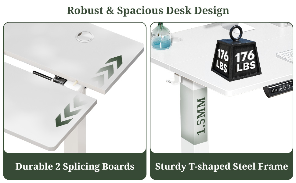 Robust and Spacious Desk Design
