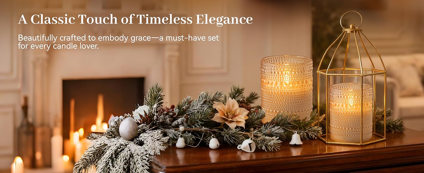 Battery Operated LED Flickering Flameless Candles with Remote and Timer