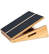 StrongTek Professional Wooden Slant Board, Adjustable Incline Board and Calf Stretcher, Stretch B...