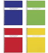 Oxford Spiral Composition Notebooks, 4 Pack, Poly Covers, College Ruled Paper, 9-3/4 x 7-1/2 Inch...
