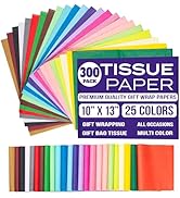 Purple Papers Multicolor Assorted Gift Tissue | 10x13 Inches Pack of 300 Sheets| Small and Medium...