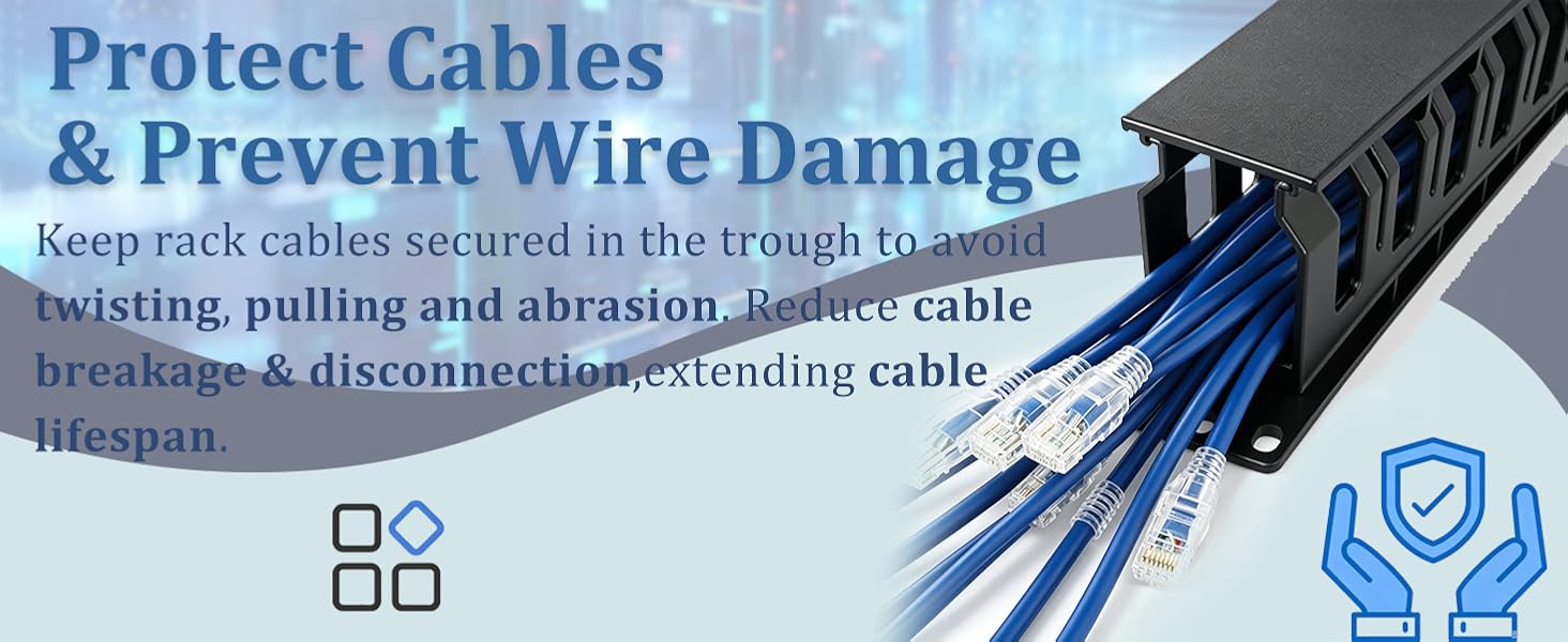 1u cable management plastic