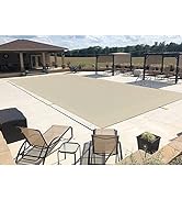 Windscreen4less 14'x20' Winter Pool Covers for Inground Swimming Pool Rectangle Mesh Safety Pool ...