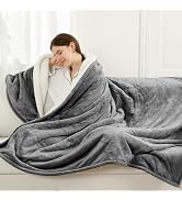 TRUSTWARMTH Heated Throw Blanket 50" x 70", Electric Throw Blanket, Gray | 6 Heating Levels & 4 H...