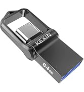 KEXIN 64G USB C Flash Drive USB 3.0 Metal Dual Drive 64 GB USB Stick Mini-Size OTG Memory Stick f...