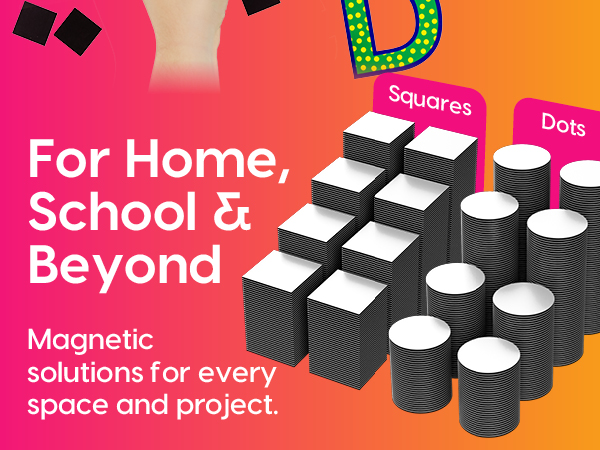 Hygloss Magnetic Dots with Adhesive Backing, Small Magnets for Crafts, Thin Flat Circle Magnetic