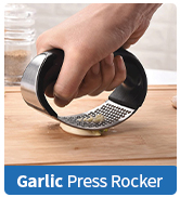 garlic press. garlic mincer. garlic chopper. garlic peeler. garlic crusher. stainless steel