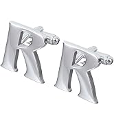 Salutto Men's Alphabet Cufflinks 1 Pair with Gift Box