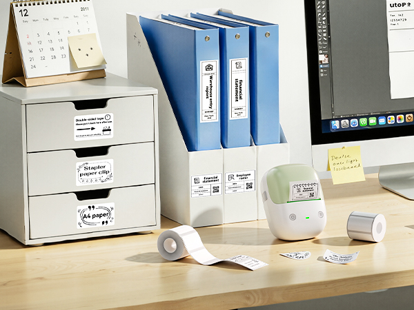 NIIMBOT B2 Label Maker Machine with Tape, Portable Bluetooth Label Printer with Multiple Templates