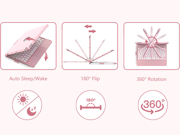 360° swivel & 180° flip