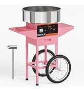 ROVSUN 21 Inch Cotton Candy Machine Cart, Commercial Cotton Candy Maker Machine Candy Floss Machi...