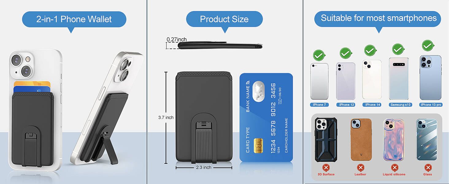 phone wallet stick on