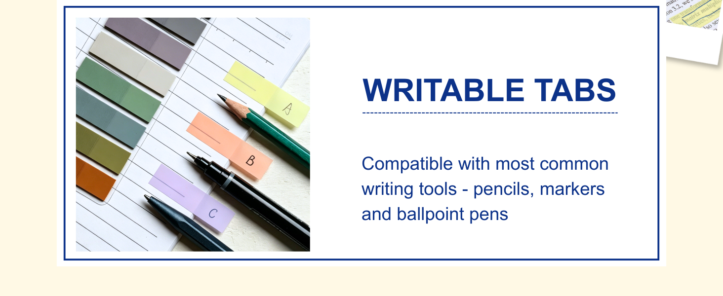 Writable tabs