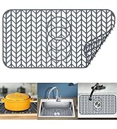 JIUBAR Sink Protectors for Kitchen Sink 12" 13" 16" 18" 19" 24" 26" 28" 29" 30" Silicone Sink mat...