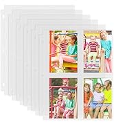Aegero 50 Pack 3.5 x 5 Photo Sleeves for 3 Ring Binder(400 Pictures), Heavy-Duty Archival Photo P...