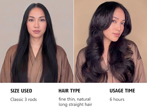 heatless straight hair