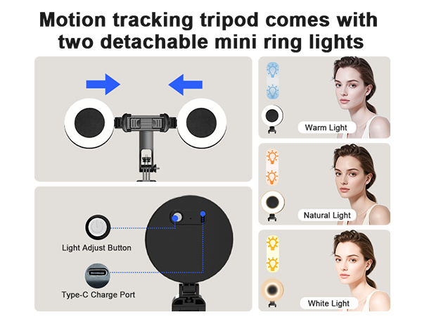 auto face tracking tripod 360 rotation with stand