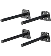 NEODROP 6-Pack 6 Inch Hidden Floating Shelf Bracket, Heavy Duty Blind Shelf Support Hardware | In...