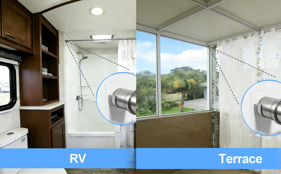 YEHOSHUN Shower Rod Holder with Strong Adhesie