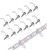 100 Pack Strip Light Mounting Bracket,Transparent Fixing Clips for 10mm Wide IP65 Waterproof 5050...