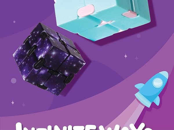 BunMo 2 Pack Infinity Fidget Cube