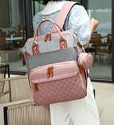 Diaper Bag with Changing Station, Waterproof 3 in 1 Baby Diaper Backpack with Foldable Changing P...